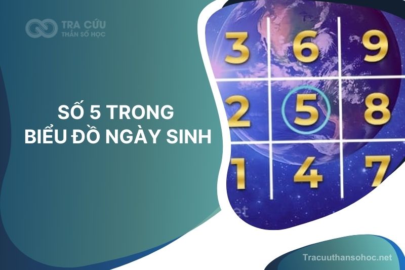 Số 5 trong biểu đồ ngày sinh của thần số học nói lên điều gì?